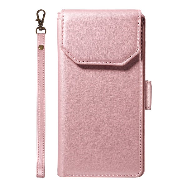 Google Pixel 10 Pro XL Lompakkokotelo (PU Leather) - Ruusukulta