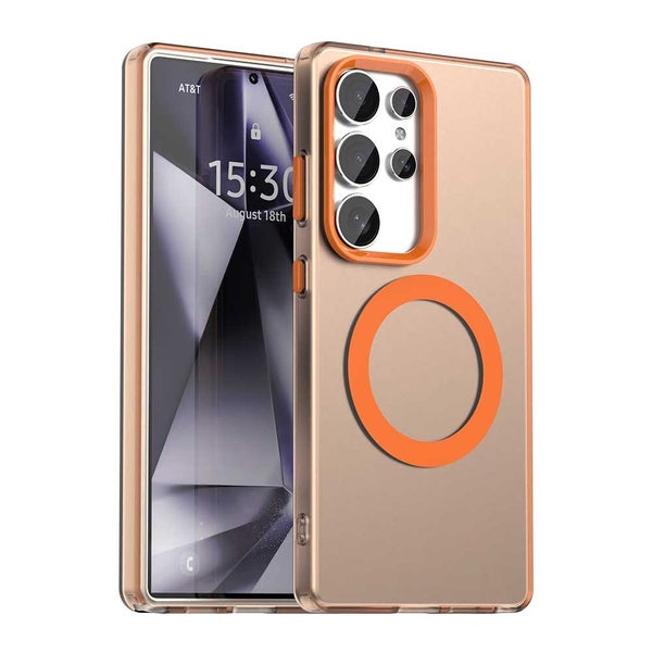 Samsung S24 Ultra Suojakuori (TPU + PC, Magsafe) - Oranssi