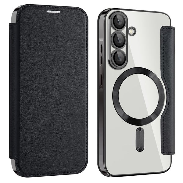 Samsung A56 Suojakotelo (PU nahkainen) - Musta