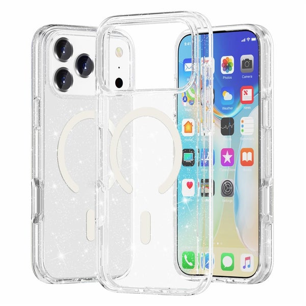 iPhone 17 Pro Suojakuori (PC + TPU) - Valkoinen