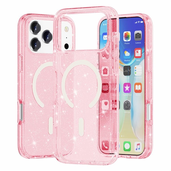iPhone 17 Pro Suojakuori (PC + TPU) - Pinkki