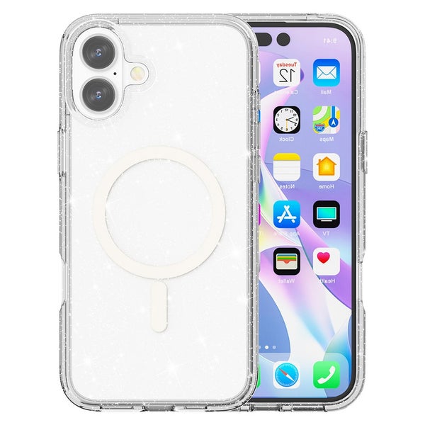 iPhone 17 Suojakuori (PC + TPU) - Valkoinen