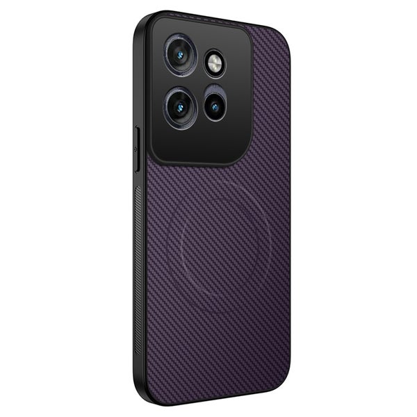 Motorola Edge 50 Neo / 60 Neo Suojakuori (Carbon Fiber Texture) - Liila