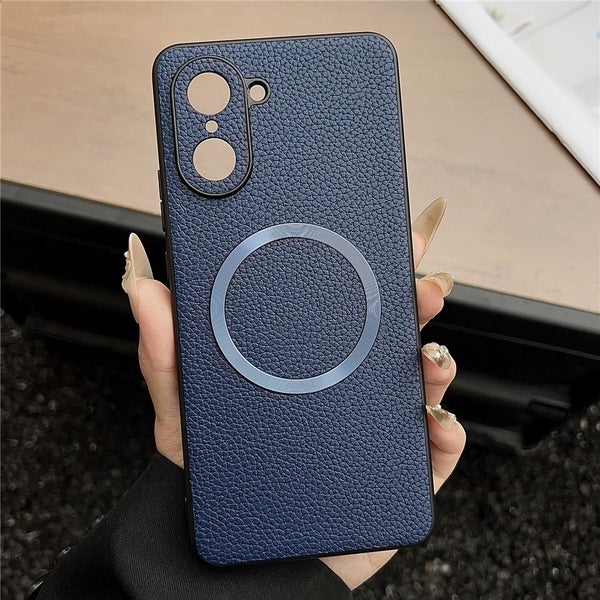 OnePlus Nord CE 5 Suojakuori (Litchi Texture PU + TPU) - Sininen