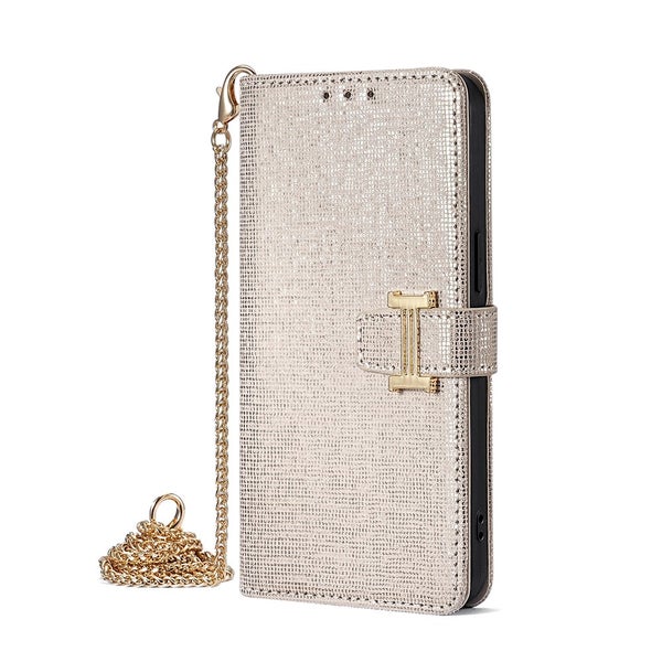 Oneplus Nord 5 Suojakotelo (Sequins Leather Crossbody) - Valkoinen