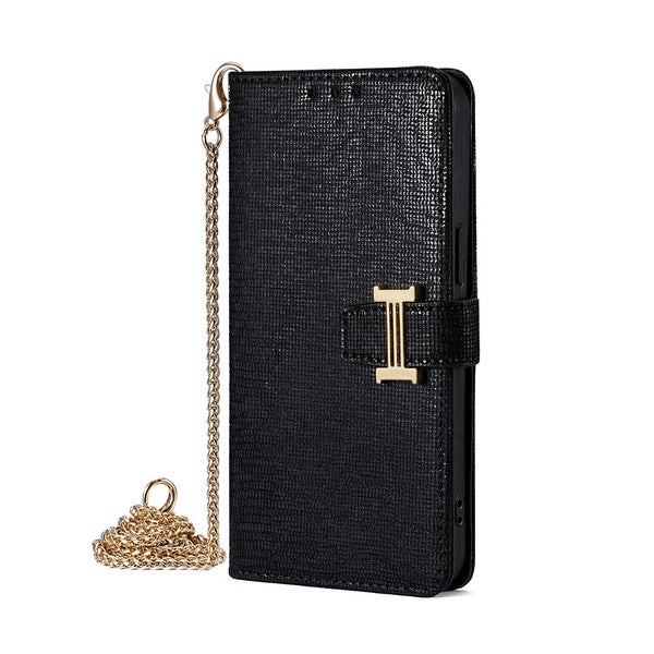 Oneplus Nord 5 Suojakotelo (Sequins Leather Crossbody) - Musta