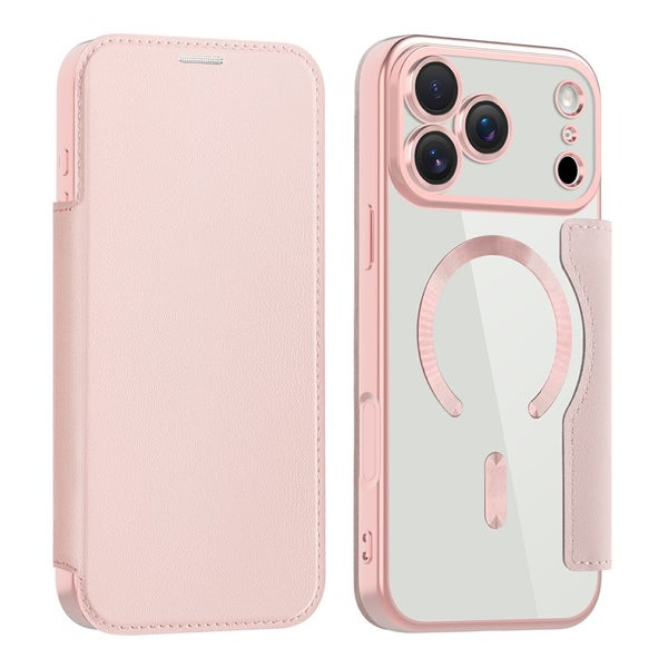 iPhone 17 Pro Suojakotelo (l&auml;pin&auml;kyv&auml; takakansi) - Pinkki