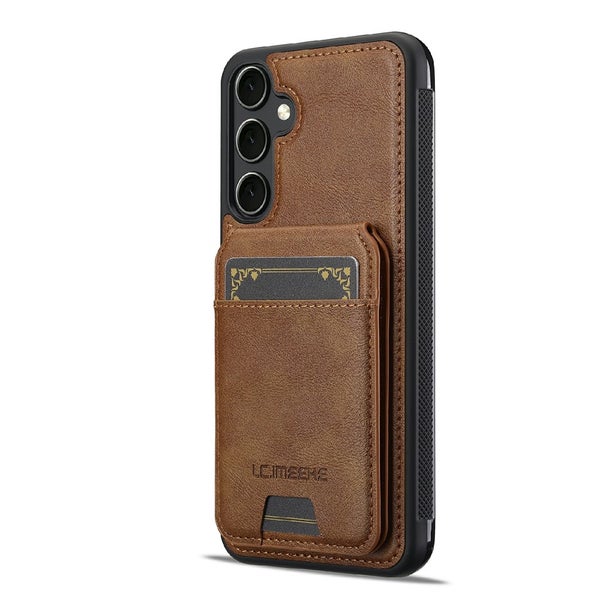 Samsung S25 FE Suojakuori (Irrotettavalla korttikotelolla) - Ruskea