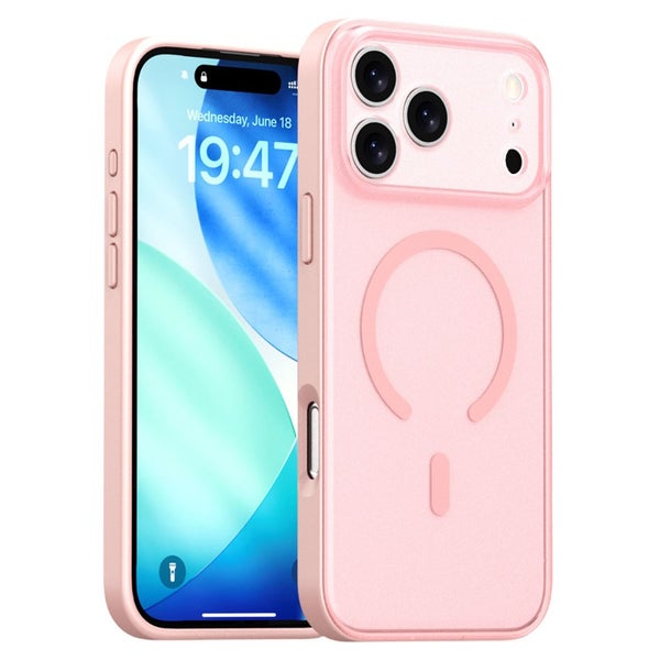 iPhone 17 Pro Suojakuori (PC+TPU, MagSafe) - Pinkki