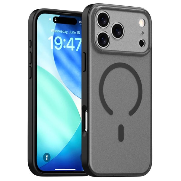 iPhone 17 Pro Suojakuori (PC+TPU, MagSafe) - Musta