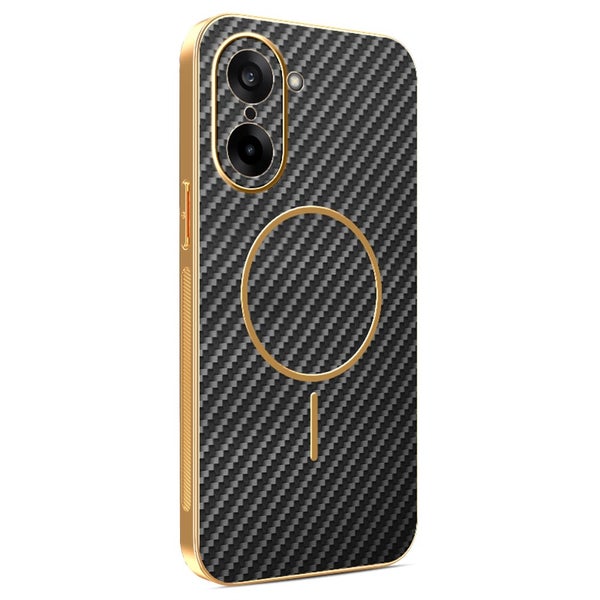 OnePlus Nord CE 5 Suojakuori (TPU, Carbon Fiber Textured) - Musta