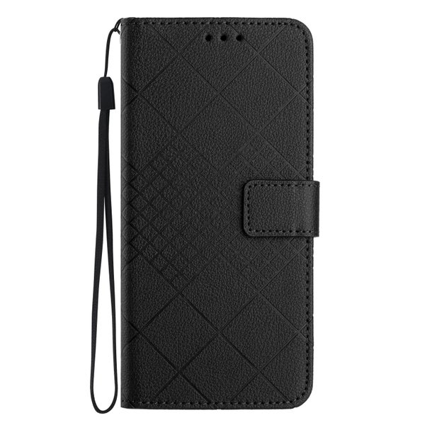 Motorola Edge 50 Neo / 60 Neo Suojakotelo (Imprint PU Leather) &ndash; Musta