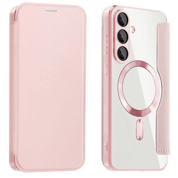 Samsung S25 FE Suojakotelo (PU nahkainen) - Pinkki