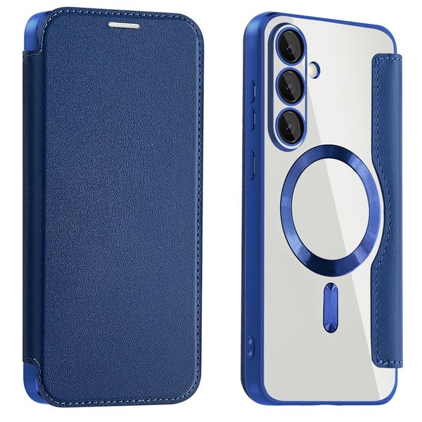 Samsung S25 FE Suojakotelo (PU nahkainen) - Sapphire