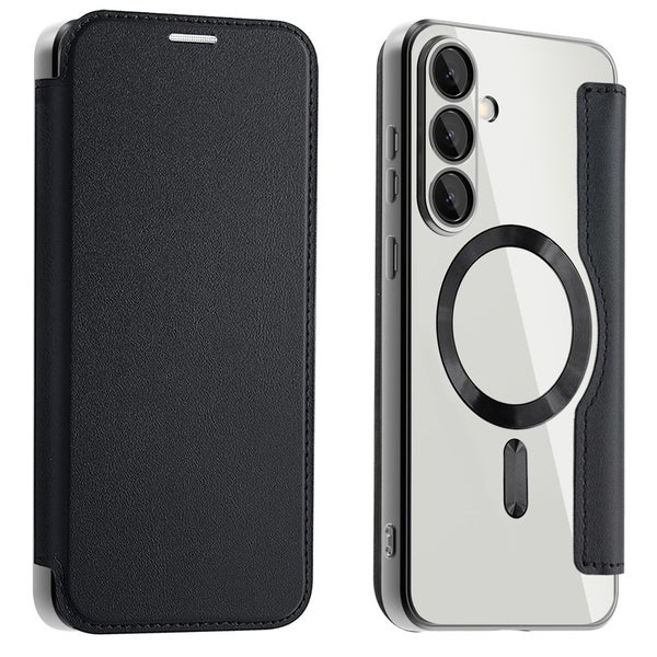 Samsung S25 FE Suojakotelo (PU nahkainen) - Musta