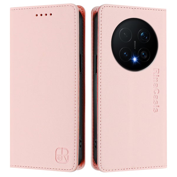 Honor Magic 8 Pro Suojakotelo (PU Leather, RINACASIS) - Pinkki