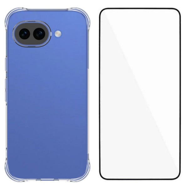 Google Pixel 10a Panssarilasi + Suojakuori (TPU) - Kirkas