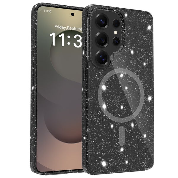 Samsung S26 Ultra Suojakuori (TPU + PC + PET, Magnetic) - L&auml;pin&auml;kyv&auml; musta