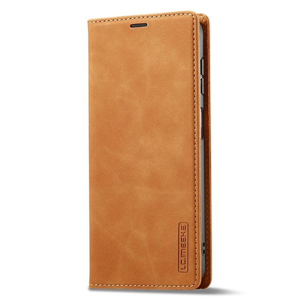 Samsung S26+ Suojakotelo (LC.IMEEKE, Mikrokuituinen-nahka) - Ruskea