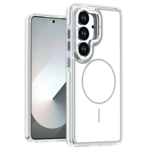 Samsung S26+ Suojakuori kaksiv&auml;rinen (TPU + PC, Magnetic) - Vaalea