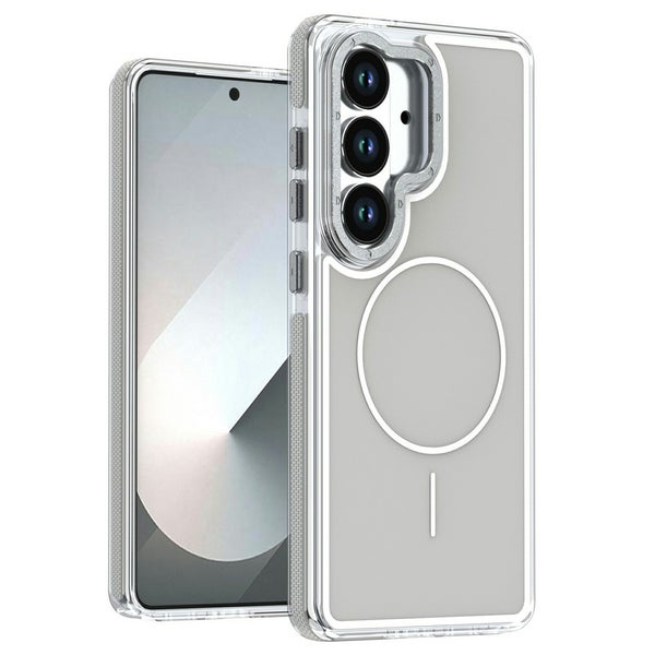 Samsung S26+ Suojakuori kaksiv&auml;rinen (TPU + PC, Magnetic) - Harmaa