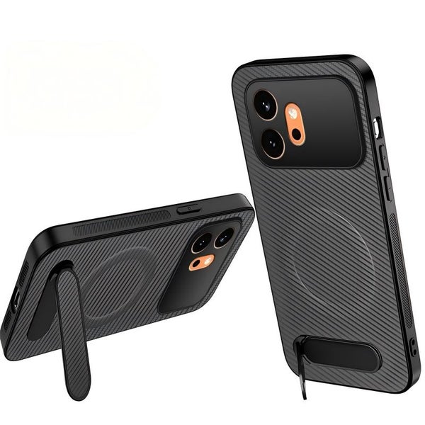 Honor 600 Suojakuori (TPU+PC+Magnetic, Carbon Fiber Textured) - Harmaa