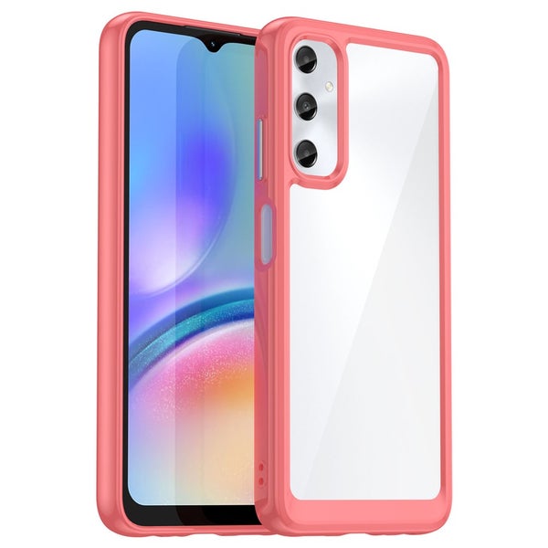 Samsung A05s Suojakuori (l&auml;pin&auml;kyv&auml;) - Punainen reunus