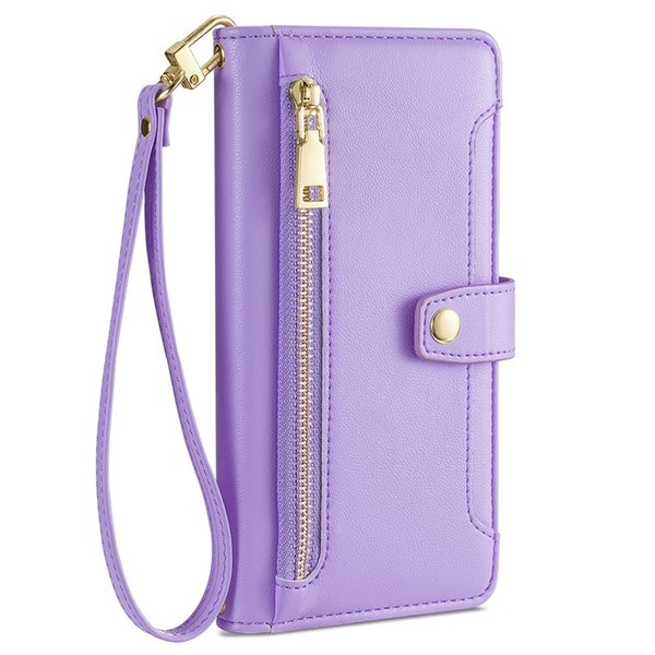Samsung S24 Ultra Suojakotelo (Zipper Pocket) - Liila