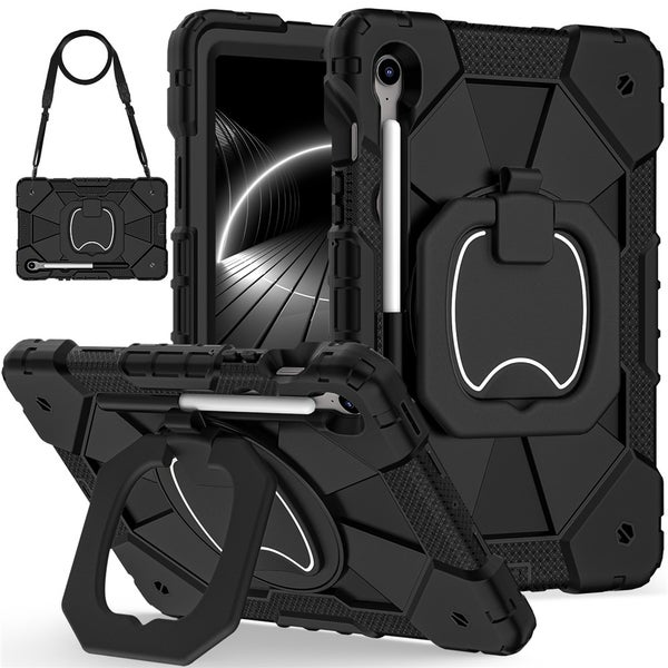 Samsung Tab S10 Lite / S10 FE / S9 FE / S9 Suojakuori (Silicone + PC) - Musta