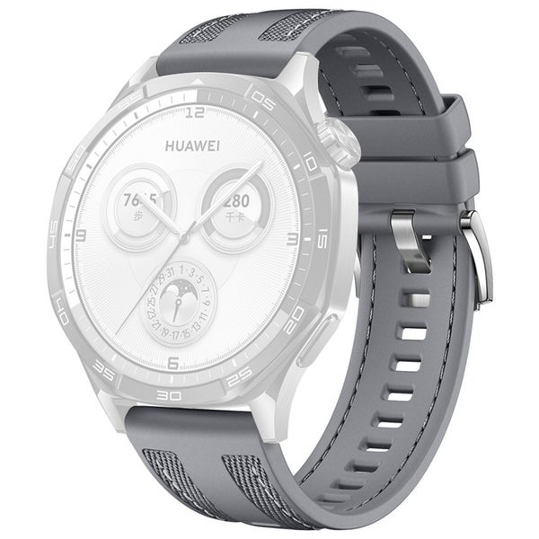 Nylon silikoniranneke (20mm) - Harmaa