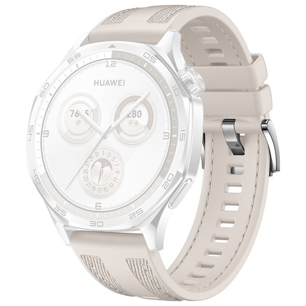 Nylon silikoniranneke (22mm) - Beige