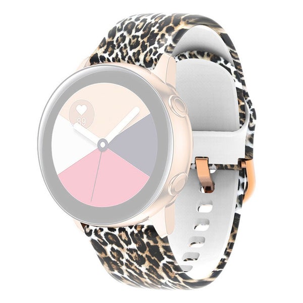 Kuviollinen silikoniranneke (22mm) - Leopardikuvio