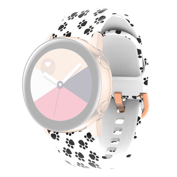 Kuviollinen silikoniranneke (22mm) - Tassut