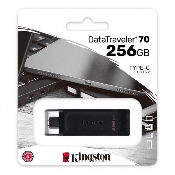 Kingston DataTraveler 70 muistitikku, USB-C, 256GB
