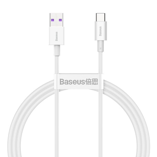 Baseus USB-A - USB-C kaapeli, 66W, 2m - valkoinen