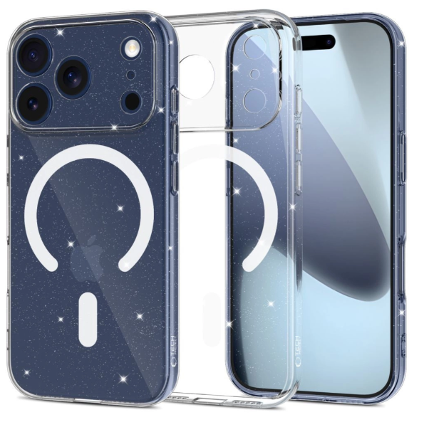 iPhone 17 Pro Tech-Protect FlexAir MagSafe suojakuori &ndash; L&auml;pin&auml;kyv&auml; / Glitter