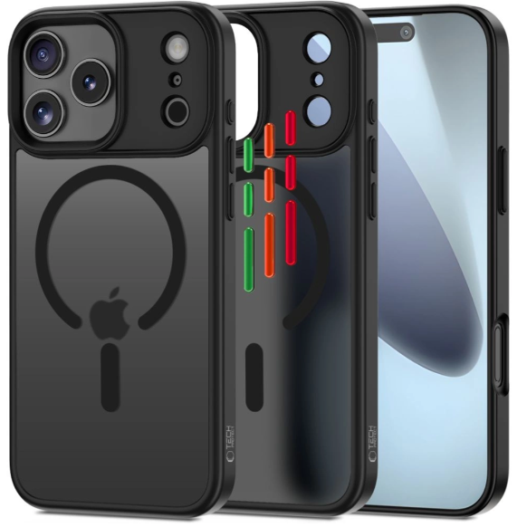 iPhone 17 Pro Tech-Protect MagMat MagSafe suojakuori &ndash; Mattamusta