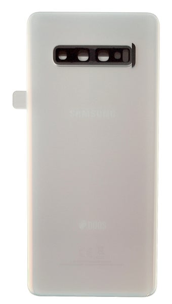 Samsung Galaxy S10 Plus Takalasi - Valkoinen - Alkuper&auml;inen