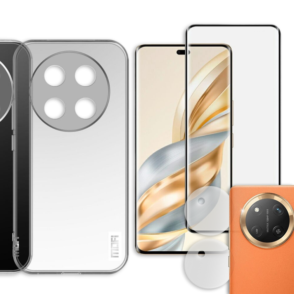 S&auml;&auml;st&auml; 25% - Honor Magic7 Lite Panssarilasi + Kameran panssarilasi 2kpl + TPU -tuotepaketti