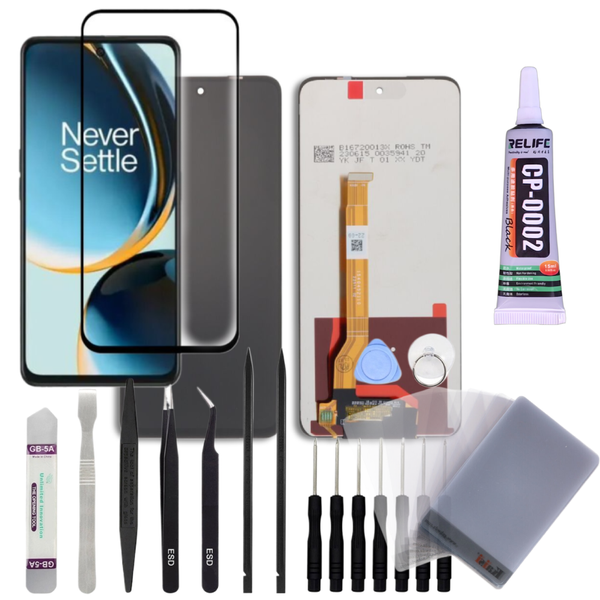OnePlus Nord CE 3 Lite N&auml;ytt&ouml; + Ty&ouml;kalut + Panssarilasi -tuotepaketti