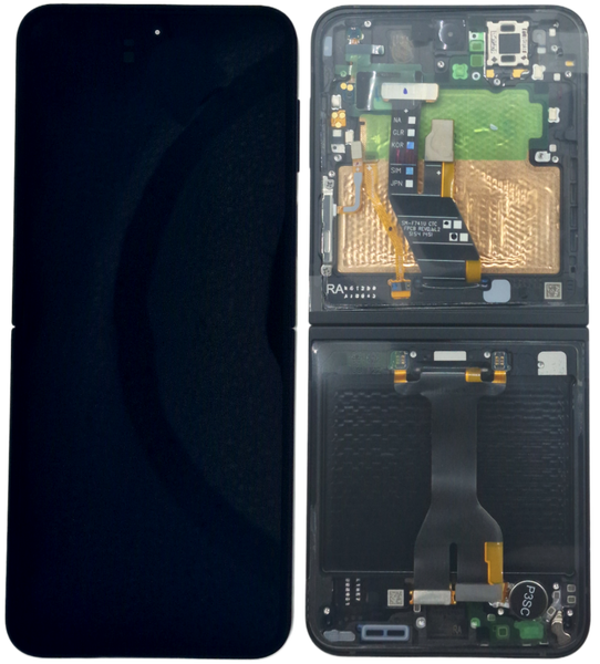 Samsung Galaxy Z Flip7 FE N&auml;ytt&ouml; + Runko - Musta