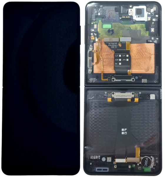 Samsung Galaxy Z Flip7 N&auml;ytt&ouml; + Runko - Jet Black