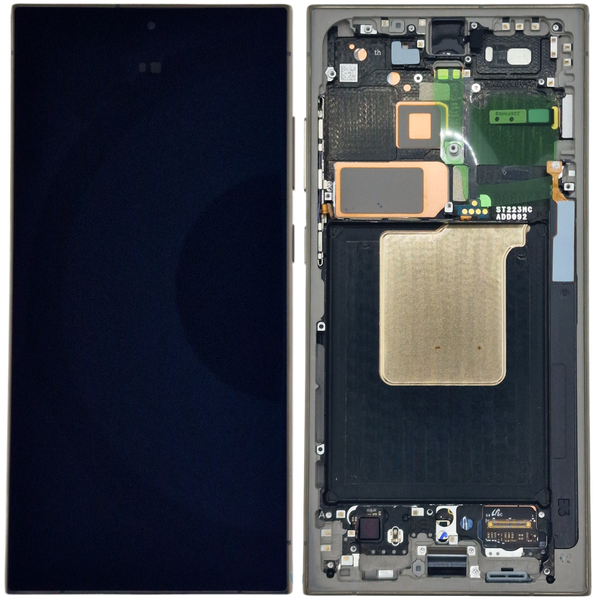 Samsung Galaxy S24 Ultra N&auml;ytt&ouml; + Runko - Titanium Grey