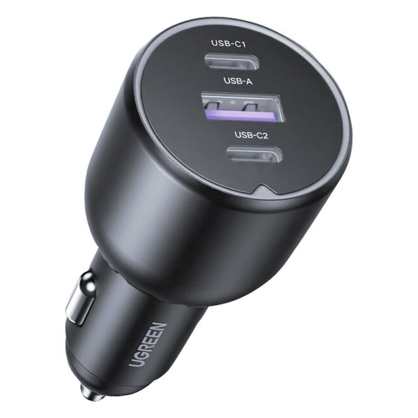 UGREEN autolaturi USB-A + 2x USB-C, 130W