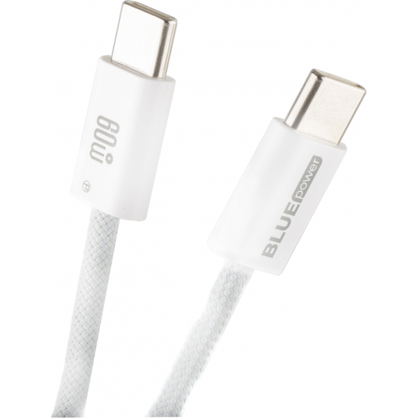 Blue Power USB-C - USB-C kaapeli punottu, 60W, 1m