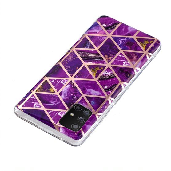 Samsung A51 5G TPU-puhelinsuoja -Marmorikuvio ruusu