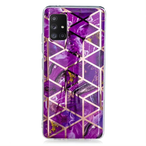 Samsung A51 5G TPU-puhelinsuoja -Marmorikuvio ruusu